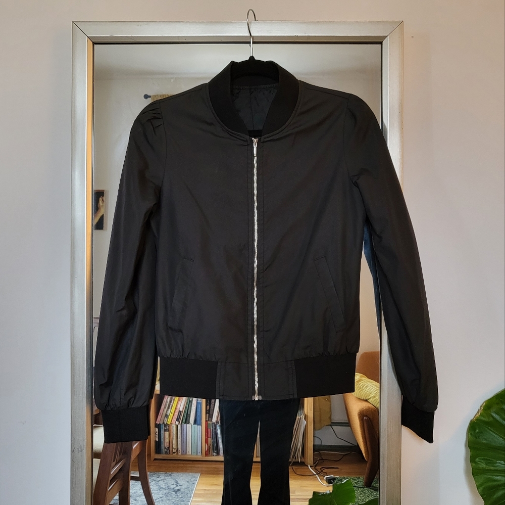 Black bomber jacket